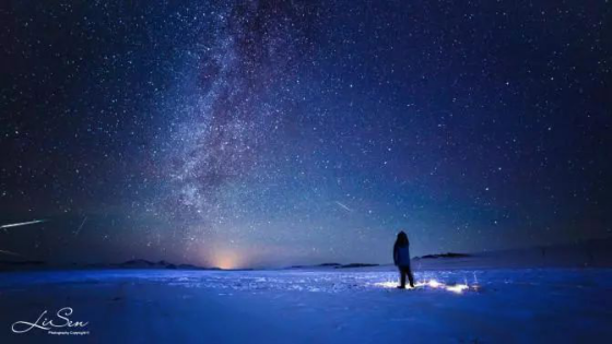 壩上雪域星空冬日攝影