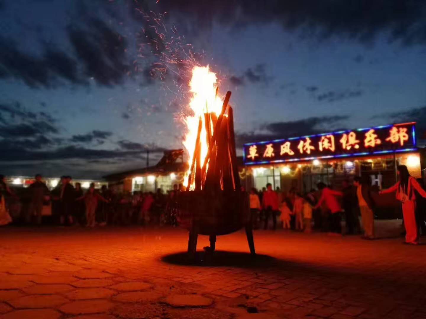 草原篝火晚會,蒙古族歌舞表演