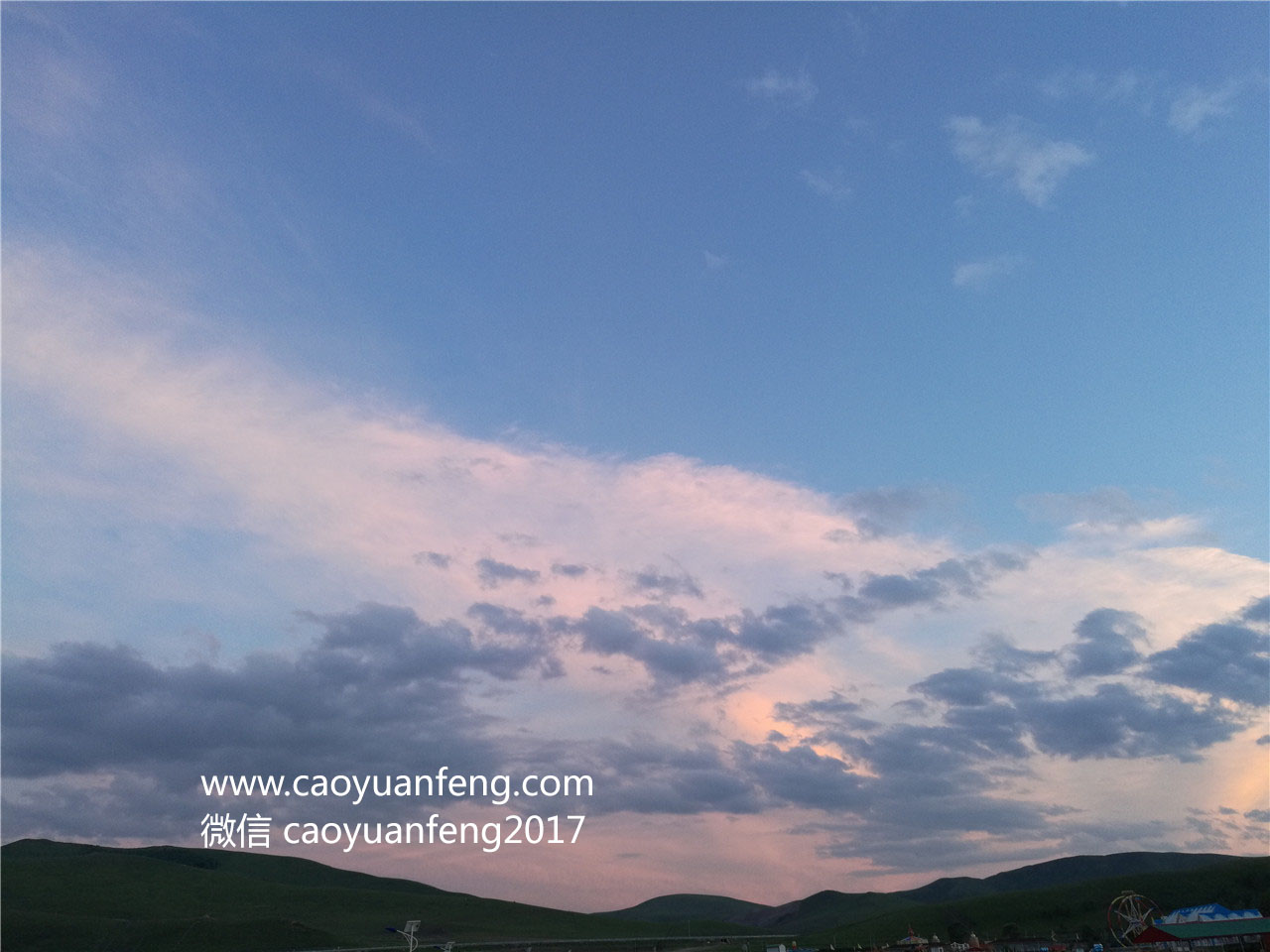 草原夕陽落日